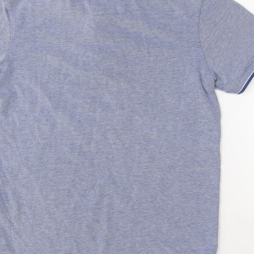 Selected Homme Womens Blue  Cotton Basic Polo Size M Collared