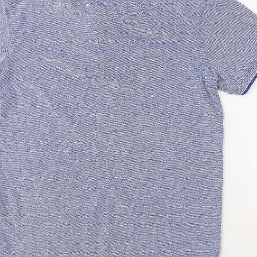 Selected Homme Womens Blue  Cotton Basic Polo Size M Collared