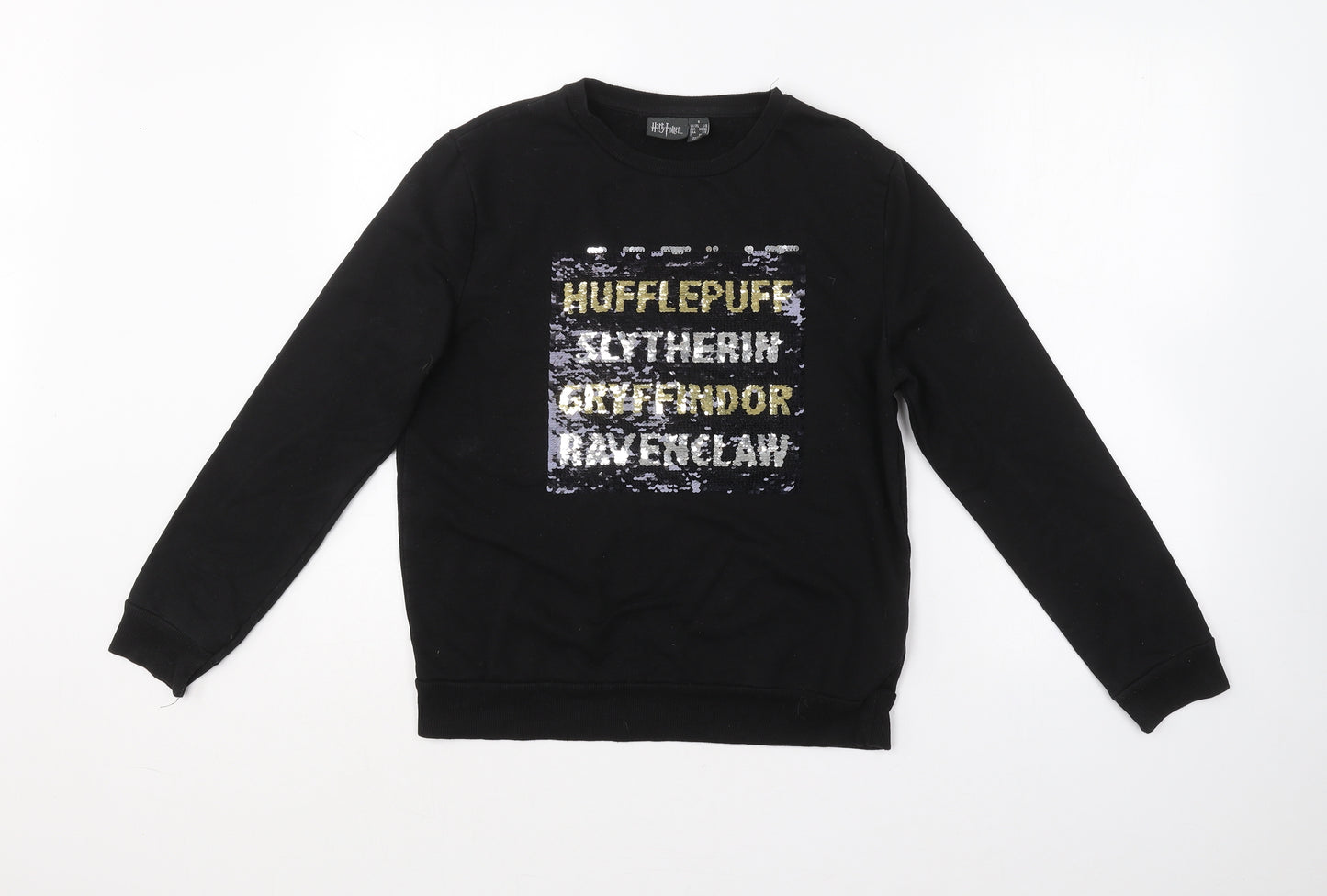 Primark Womens Black  Polyester Pullover Sweatshirt Size 6   - Harry Potter