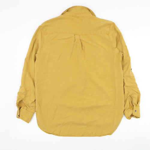 NEXT Womens Yellow  Lyocell Basic Blouse Size 10 Collared