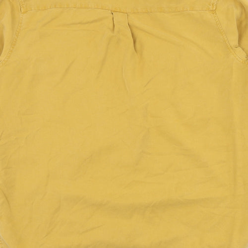 NEXT Womens Yellow  Lyocell Basic Blouse Size 10 Collared