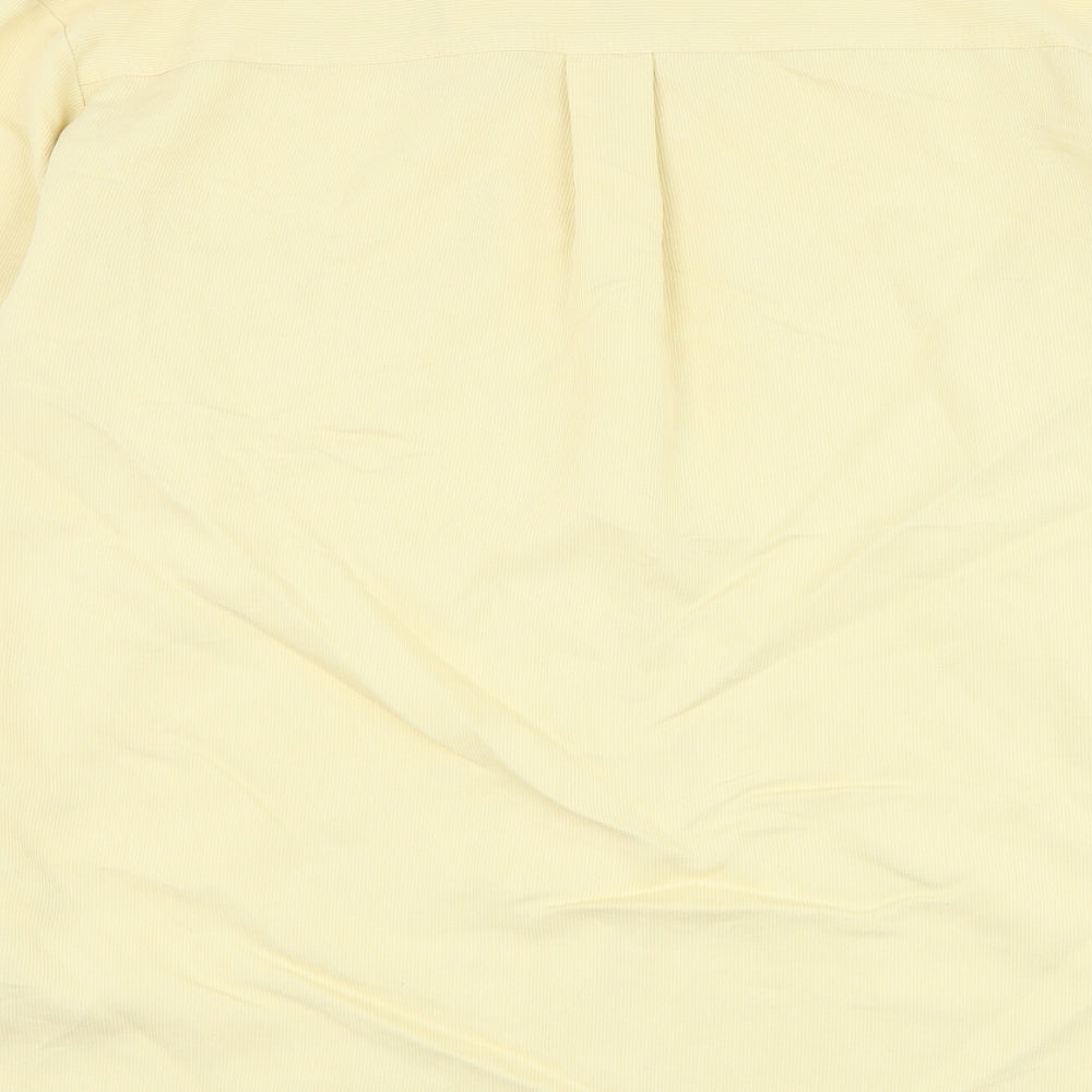 BHS Womens Yellow  Viscose Basic Button-Up Size 10 Collared