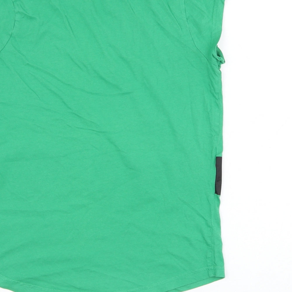 George Womens Green  Cotton Basic T-Shirt Size 8 Round Neck - Elf, Christmas