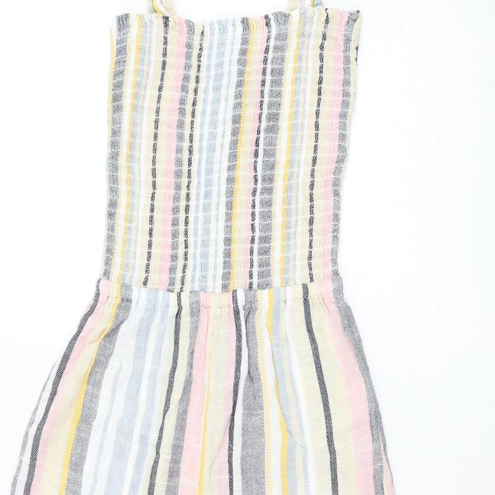 New Look Womens Multicoloured Striped Viscose Playsuit One-Piece Size 8 L18 in Pullover