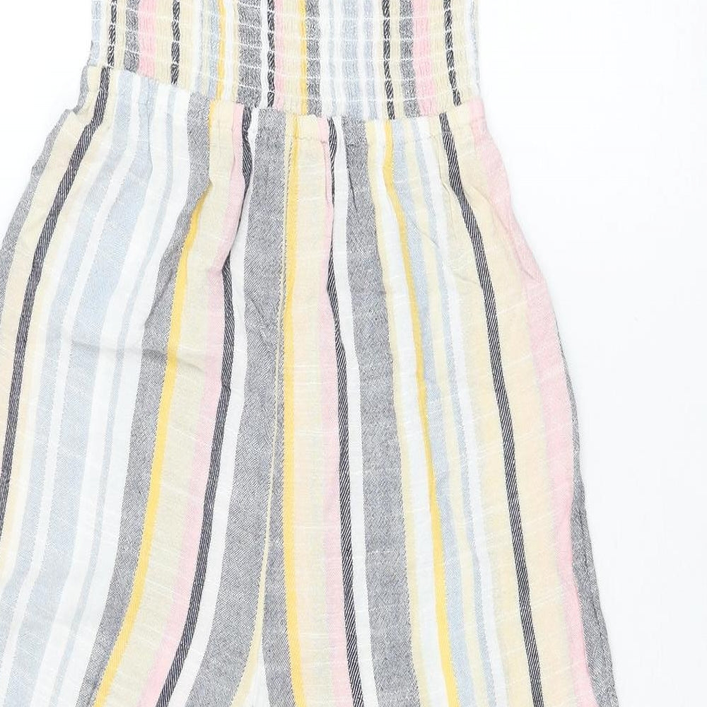 New Look Womens Multicoloured Striped Viscose Playsuit One-Piece Size 8 L18 in Pullover