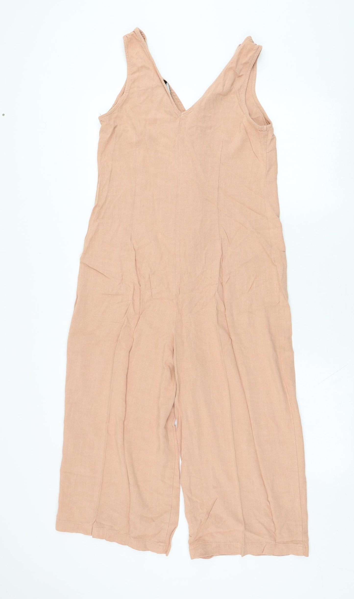 New Look Womens Pink  Viscose Playsuit One-Piece Size 10 L19 in Button