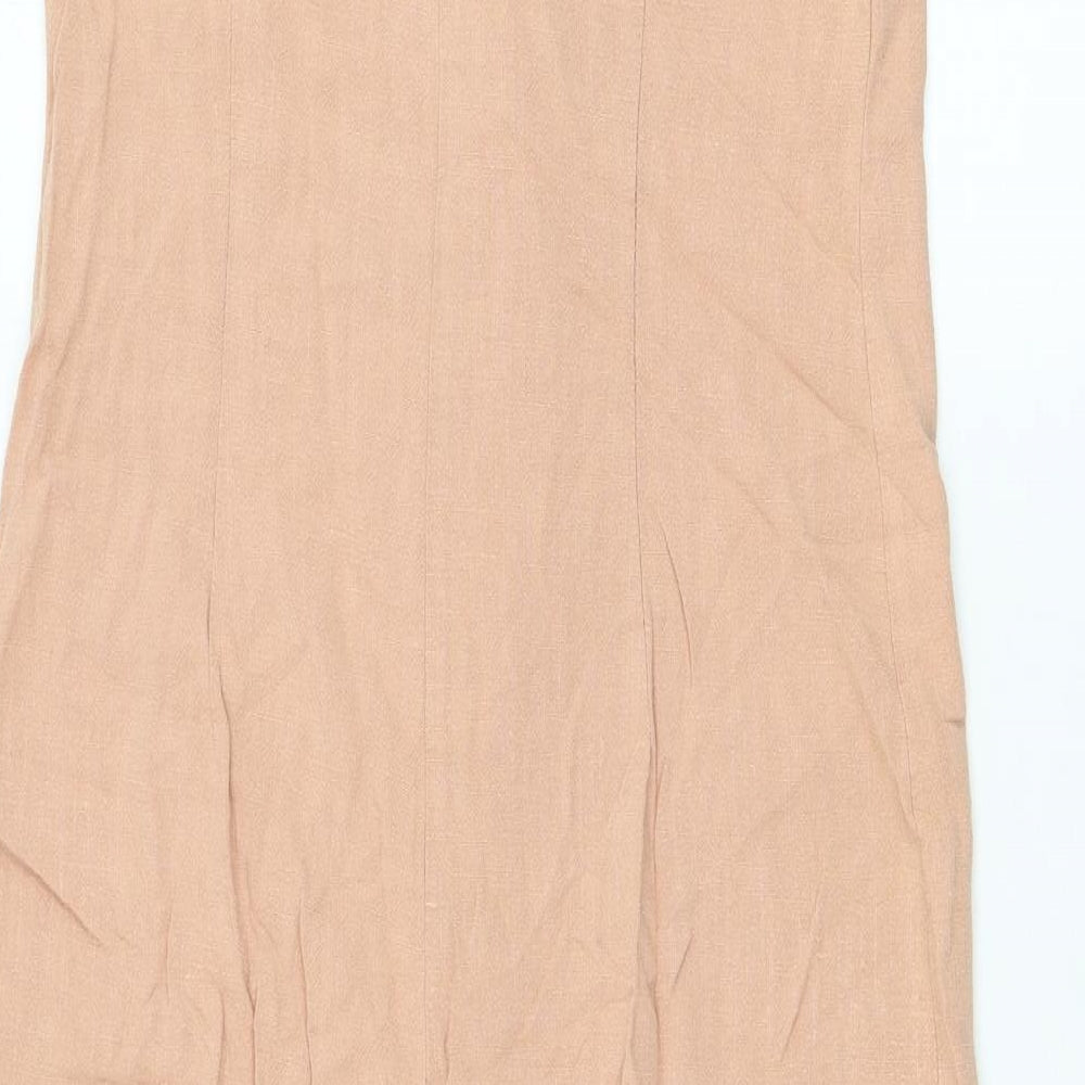 New Look Womens Pink  Viscose Playsuit One-Piece Size 10 L19 in Button