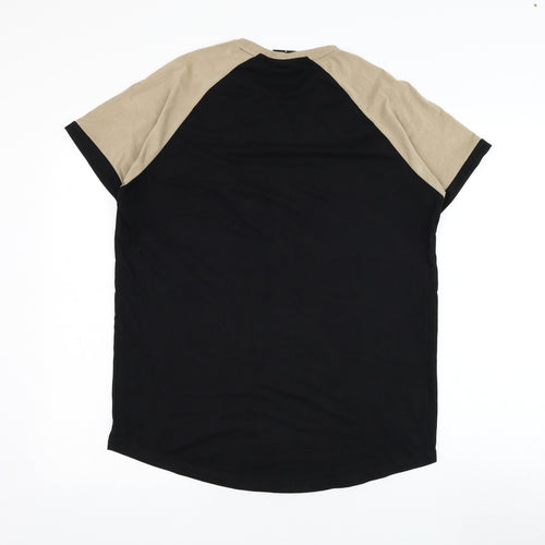 Bee Inspired Mens Black  Polyester  T-Shirt Size M Round Neck