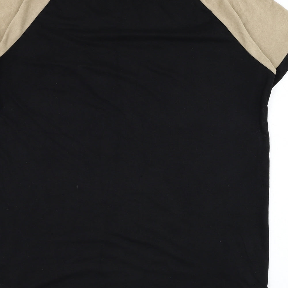 Bee Inspired Mens Black  Polyester  T-Shirt Size M Round Neck