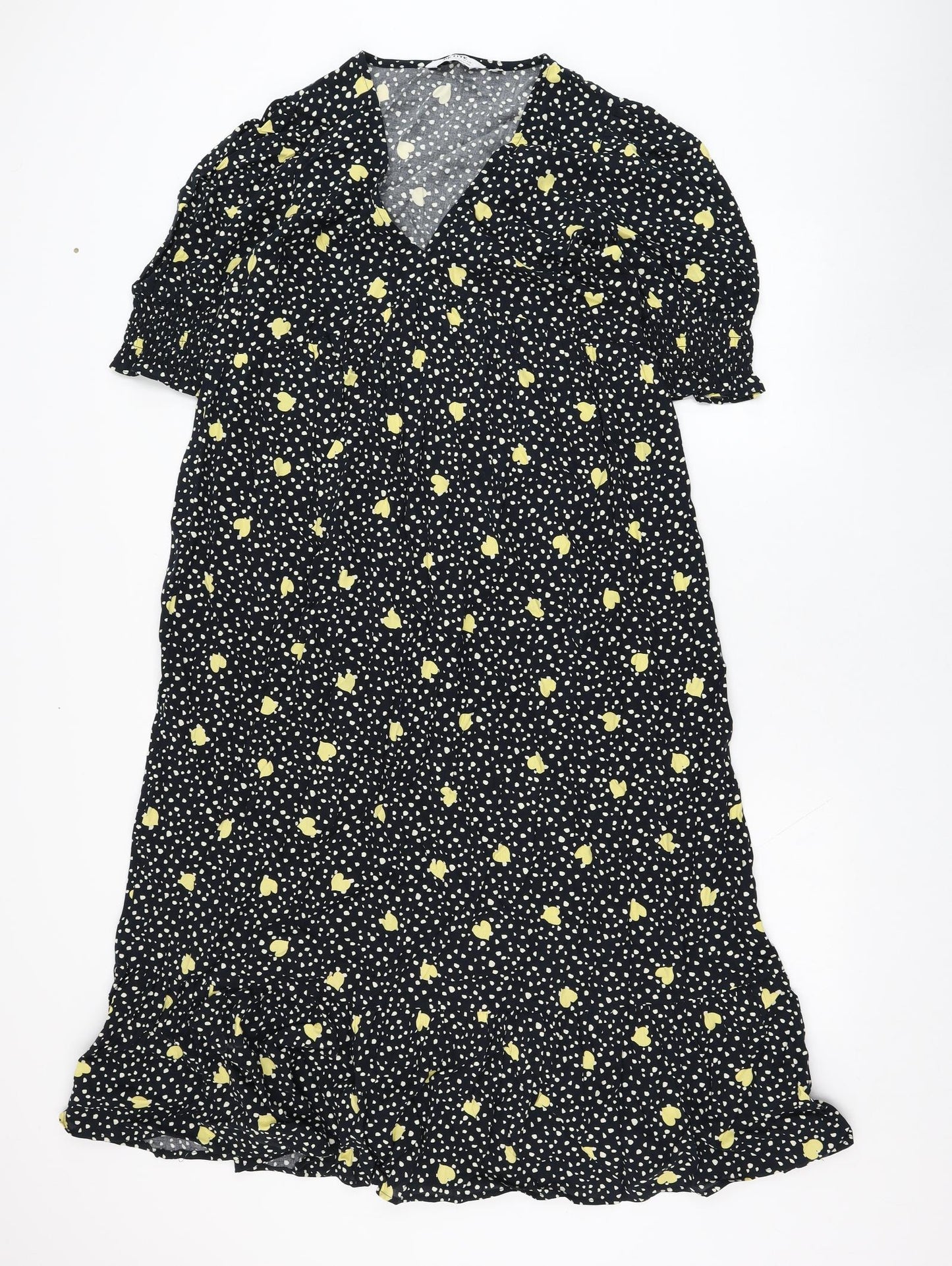 Dorothy Perkins Womens Blue  Viscose Trapeze & Swing  Size 12  V-Neck Pullover
