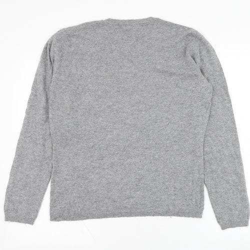 Lakeland Womens Grey Round Neck  Viscose Pullover Jumper Size 16   - Bird
