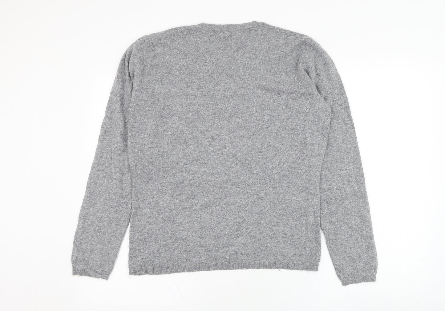 Lakeland Womens Grey Round Neck  Viscose Pullover Jumper Size 16   - Bird