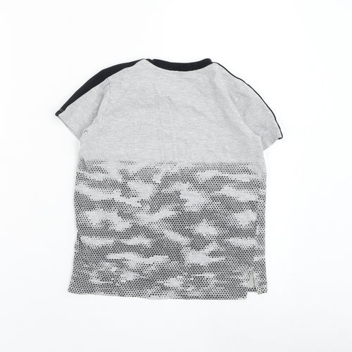 Pep&co Boys Grey  Cotton Basic T-Shirt Size 7-8 Years Round Neck Pullover - Generation