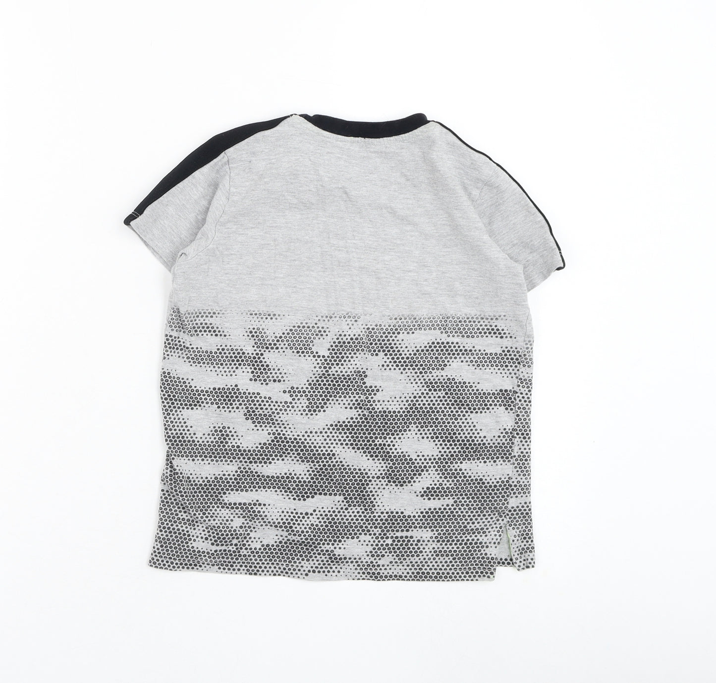 Pep&co Boys Grey  Cotton Basic T-Shirt Size 7-8 Years Round Neck Pullover - Generation