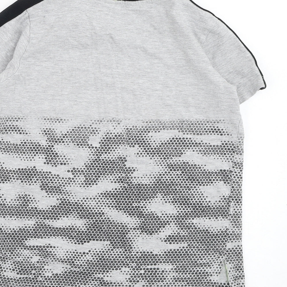 Pep&co Boys Grey  Cotton Basic T-Shirt Size 7-8 Years Round Neck Pullover - Generation