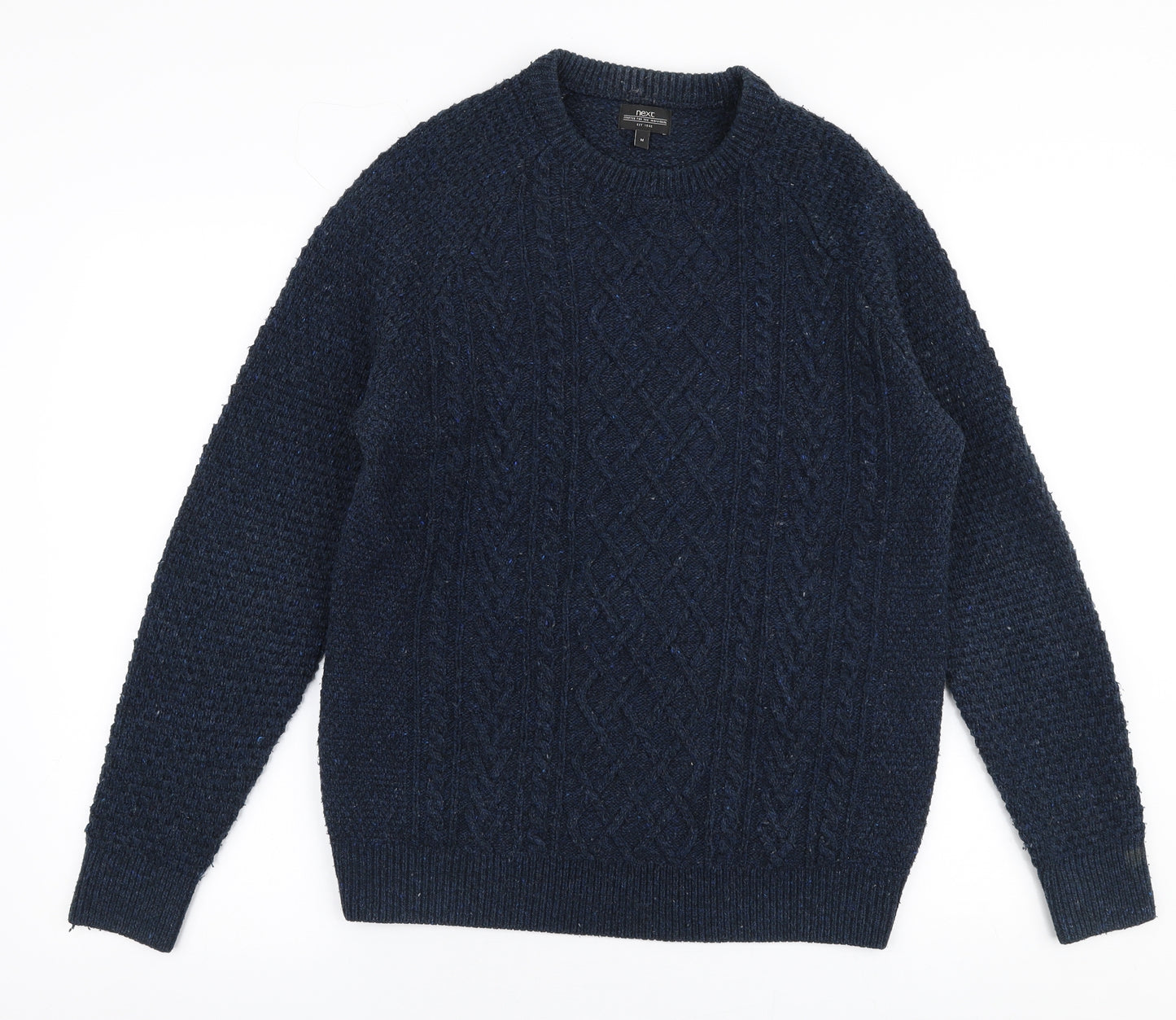 Next  Mens Blue Round Neck  Acrylic Pullover Jumper Size M