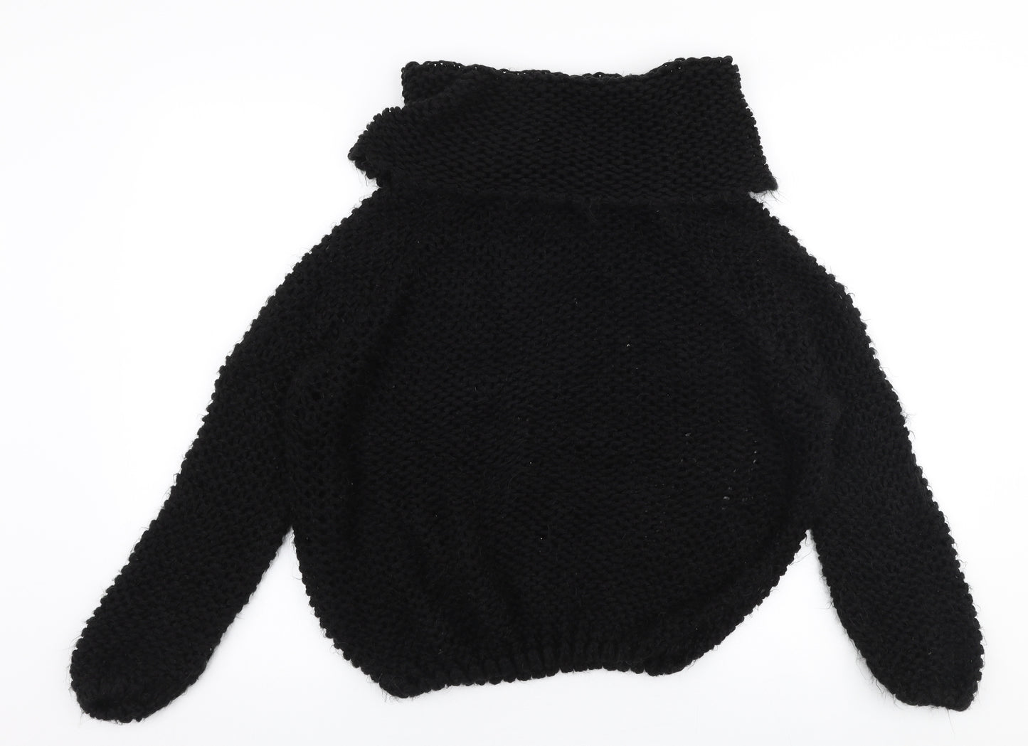 Katsumi Womens Black Roll Neck  Acrylic Pullover Jumper Size M