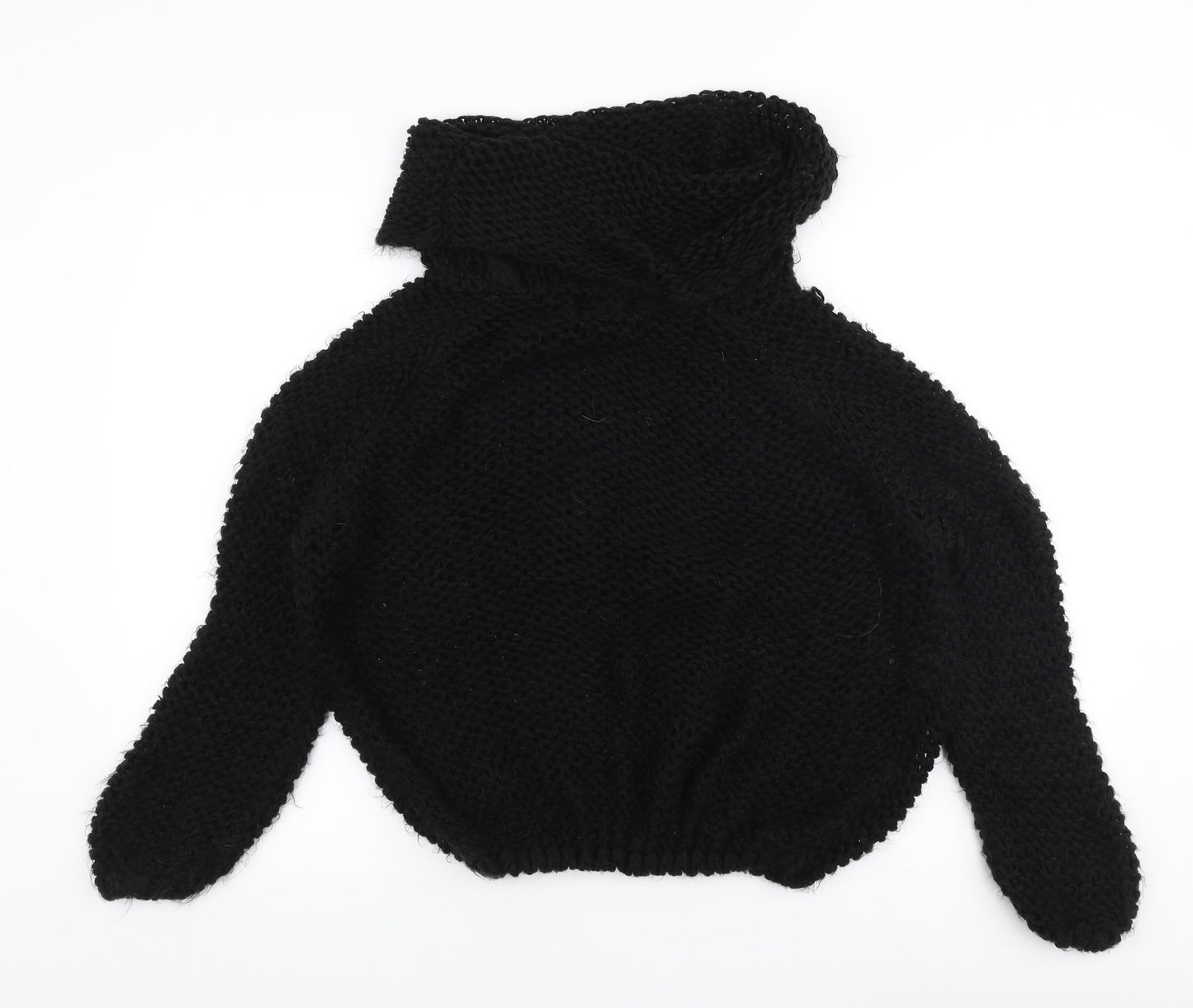 Katsumi Womens Black Roll Neck  Acrylic Pullover Jumper Size M