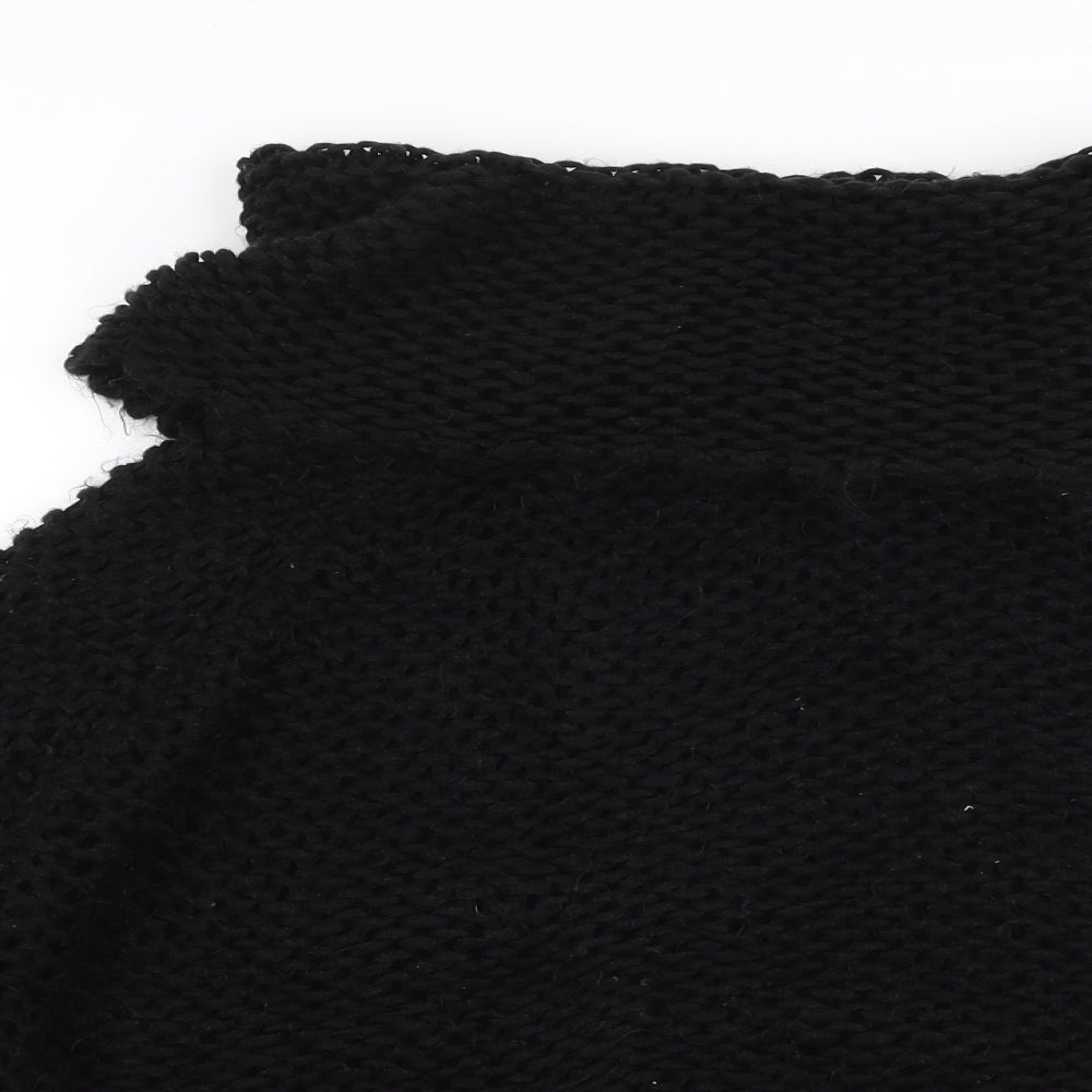 Katsumi Womens Black Roll Neck  Acrylic Pullover Jumper Size M