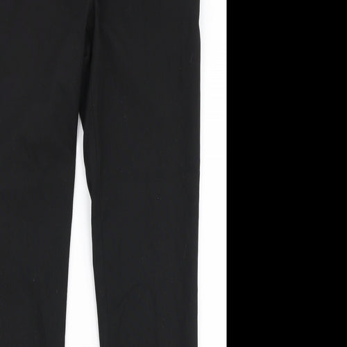 Marks and Spencer Womens Black  Polyester Trousers  Size 30 in L29 in Slim Zip
