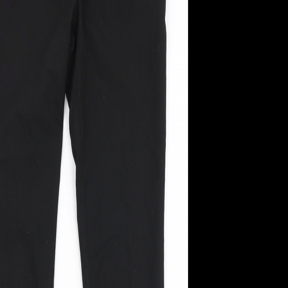 Marks and Spencer Womens Black  Polyester Trousers  Size 30 in L29 in Slim Zip