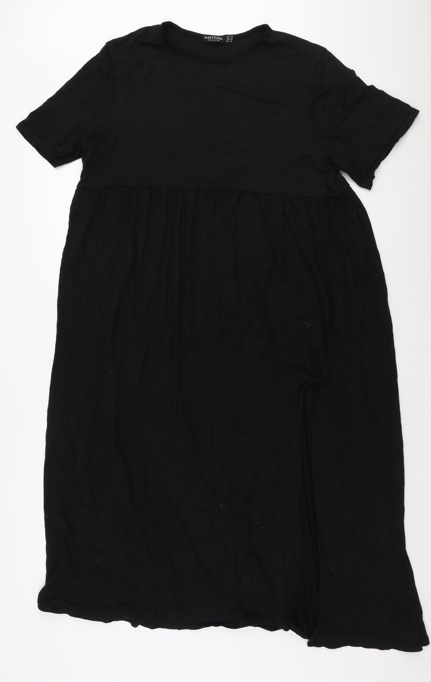 Nasty Gal Womens Black  Polyester Skater Dress  Size 14  Round Neck Pullover
