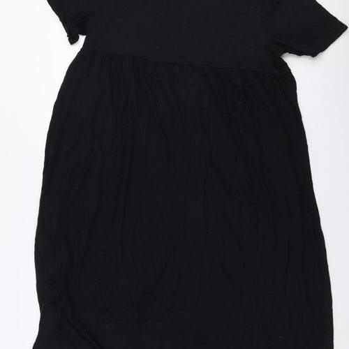 Nasty Gal Womens Black  Polyester Skater Dress  Size 14  Round Neck Pullover