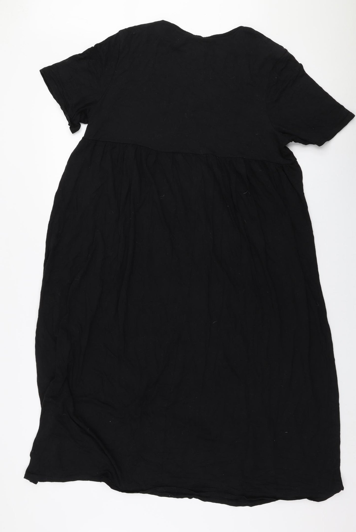 Nasty Gal Womens Black  Polyester Skater Dress  Size 14  Round Neck Pullover