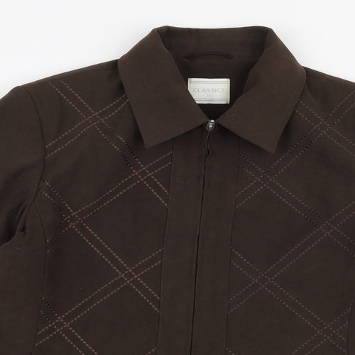 Classics Womens Brown   Jacket  Size 12  Zip