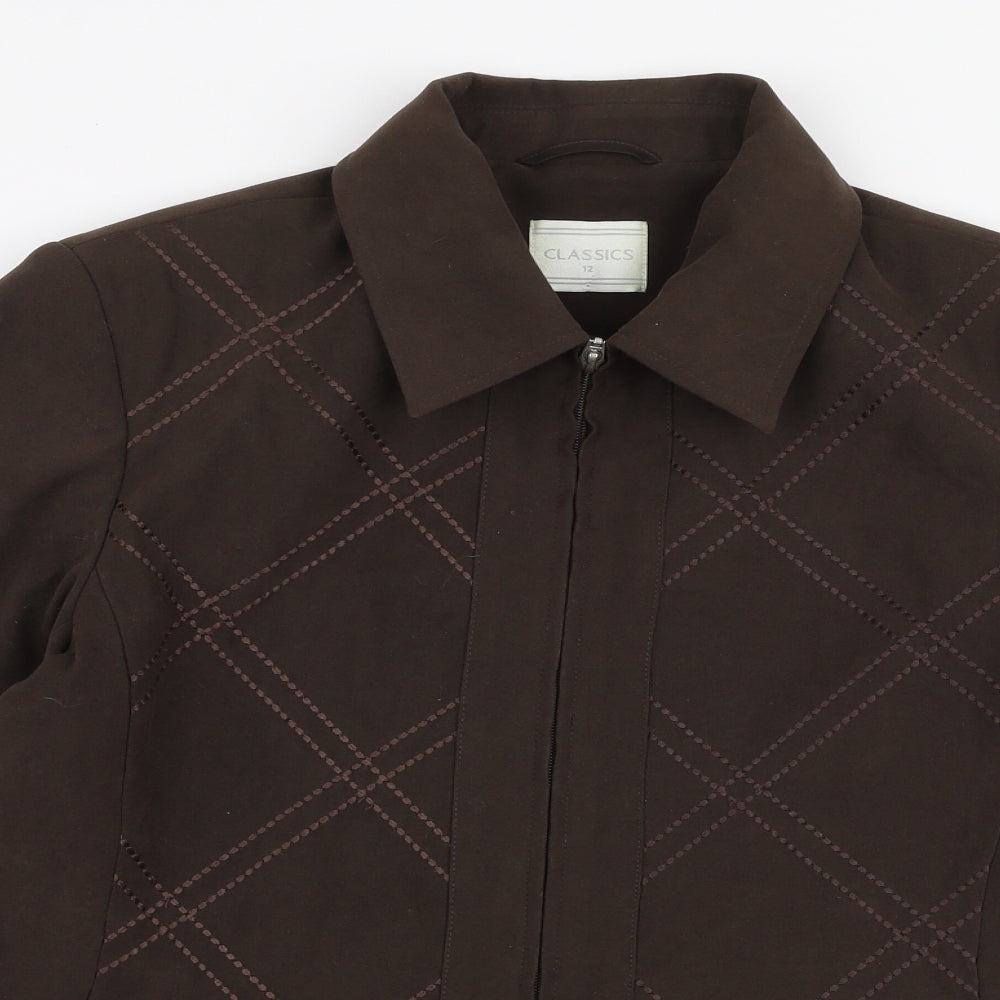 Classics Womens Brown   Jacket  Size 12  Zip