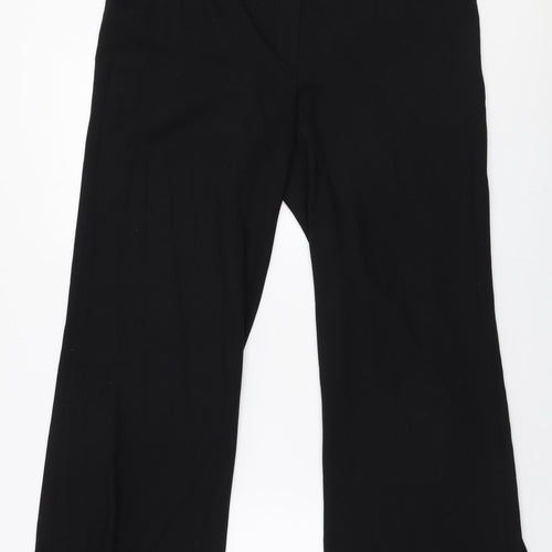 NEXT Womens Black  Polyester Trousers  Size 12 L30 in Regular Zip