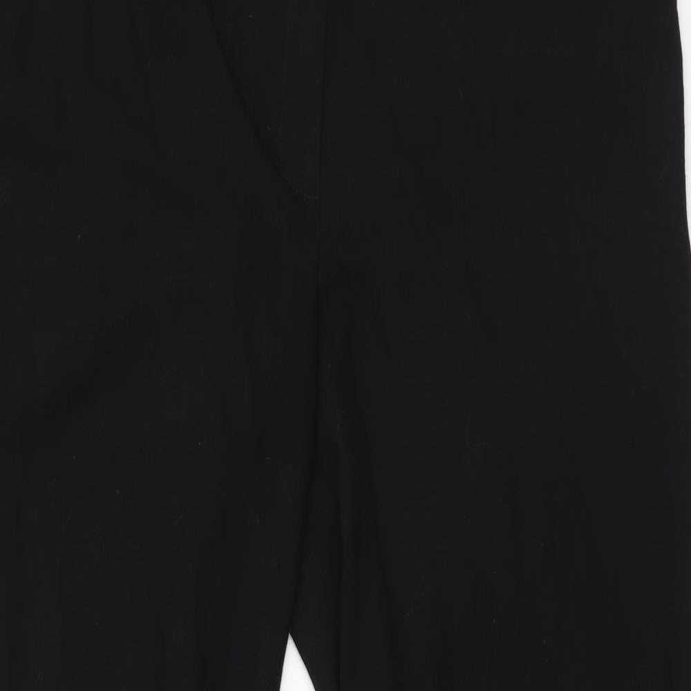 NEXT Womens Black  Polyester Trousers  Size 12 L30 in Regular Zip