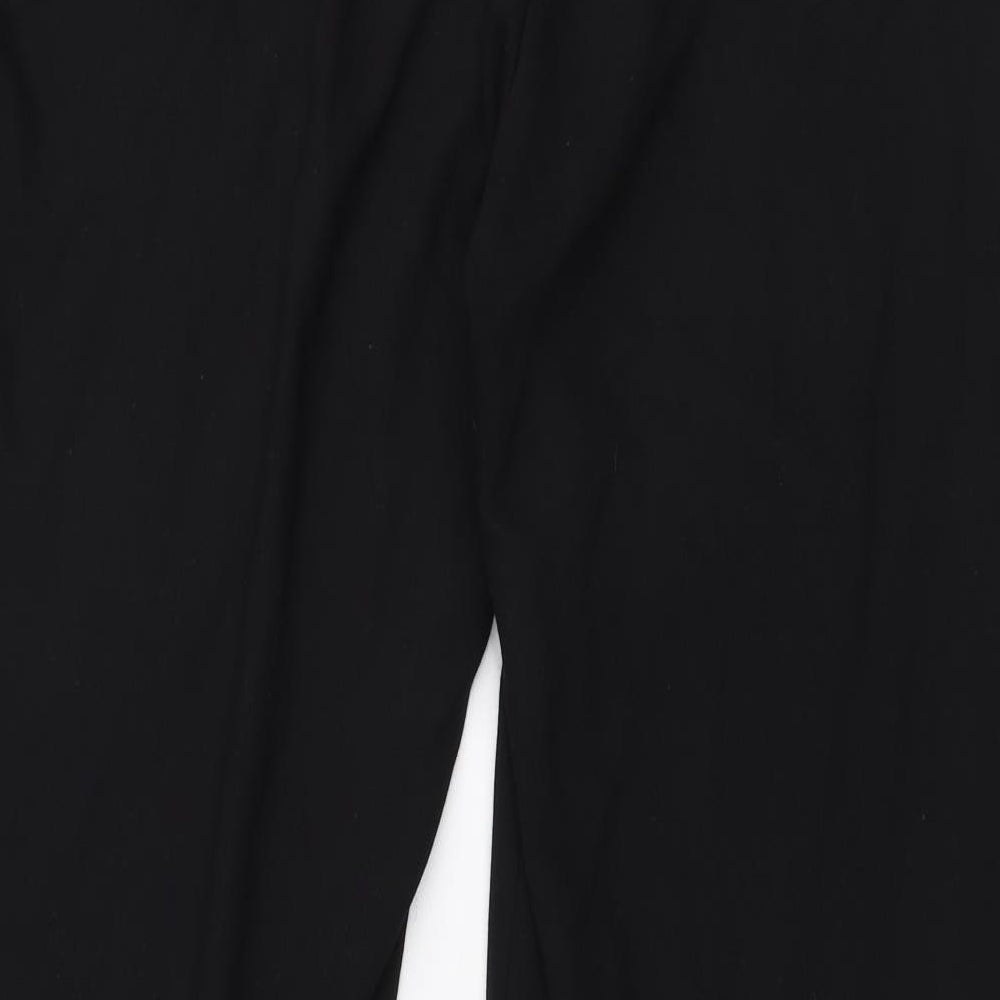 NEXT Womens Black  Polyester Trousers  Size 12 L30 in Regular Zip
