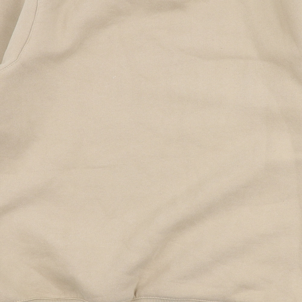 hOme Mens Beige  Polyester Pullover Sweatshirt Size M