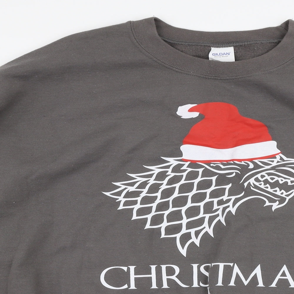 Gildan Mens Grey  Cotton Pullover Sweatshirt Size 2XL   - Game of thrones