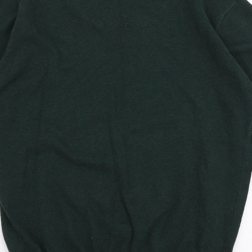 Devil's Advocate  Mens Green Round Neck  Cotton Pullover Jumper Size S