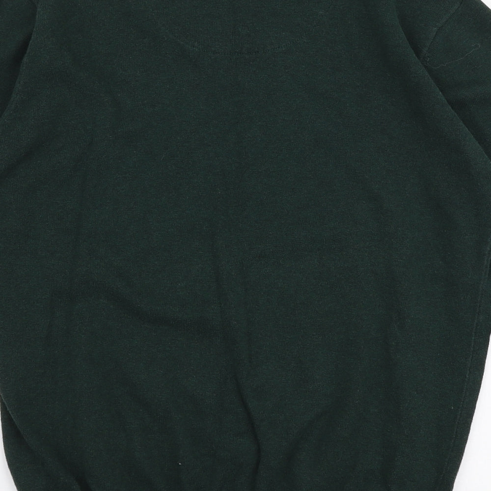 Devil's Advocate  Mens Green Round Neck  Cotton Pullover Jumper Size S