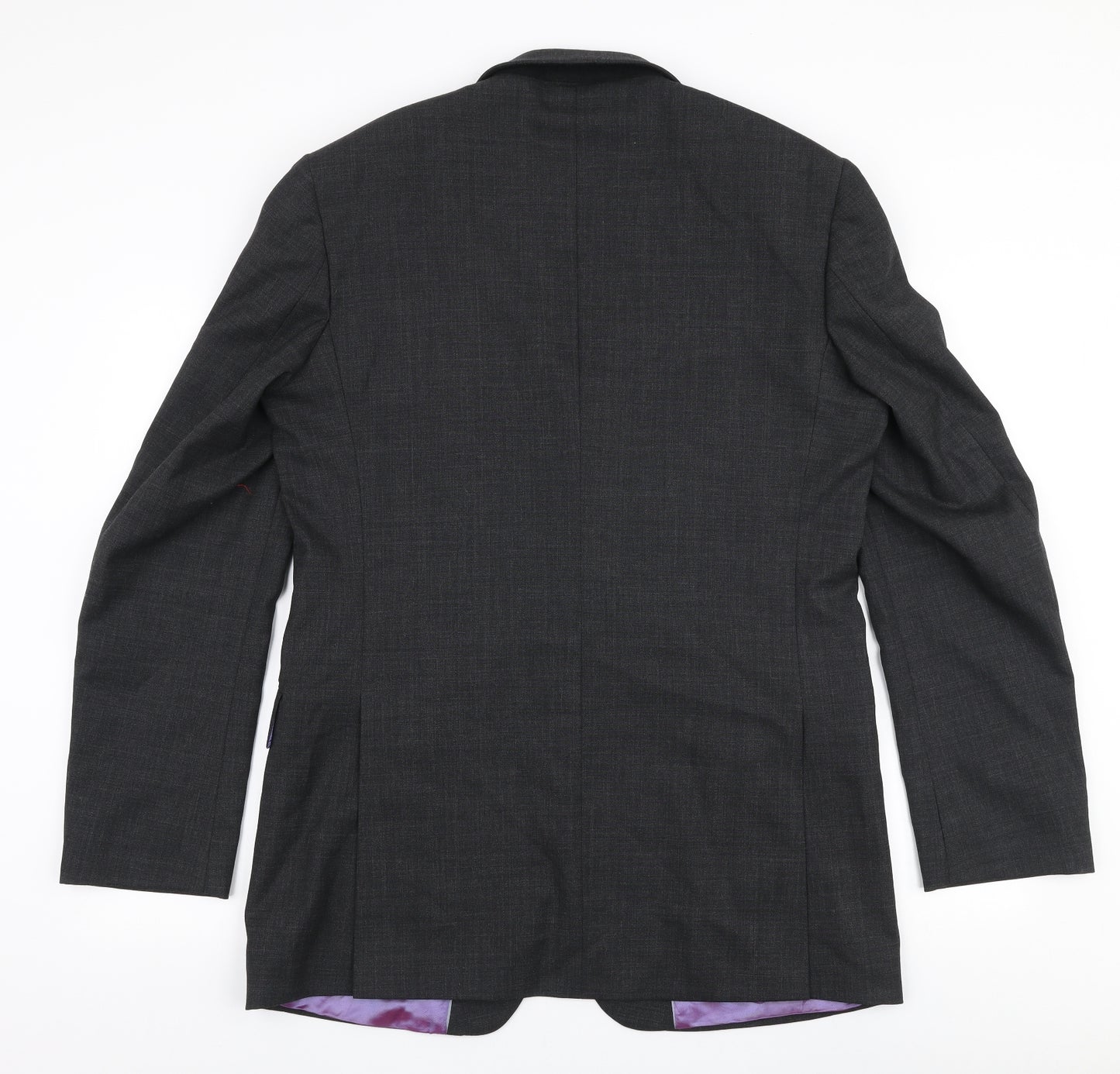 Burton Mens Grey  Viscose Jacket Suit Jacket Size 40