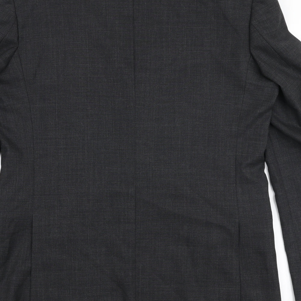 Burton Mens Grey  Viscose Jacket Suit Jacket Size 40