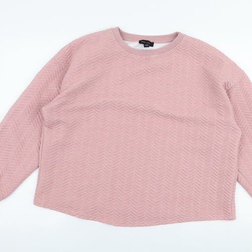 New Look Womens Pink Round Neck  Polyester Pullover Jumper Size L