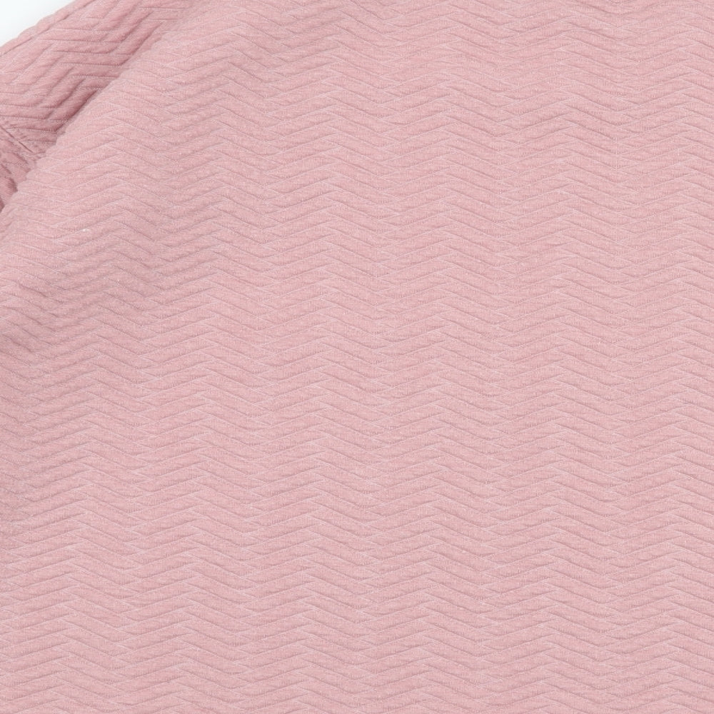 New Look Womens Pink Round Neck  Polyester Pullover Jumper Size L