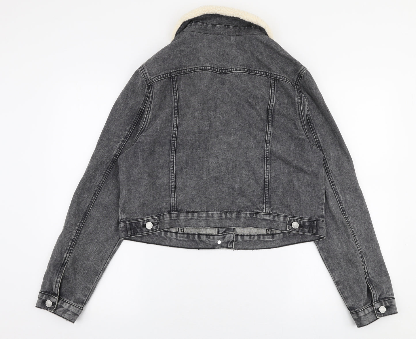 New Look Womens Grey   Jacket  Size 16  Button