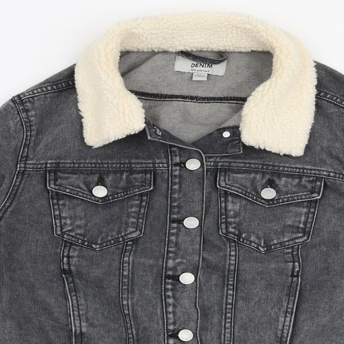 New Look Womens Grey   Jacket  Size 16  Button