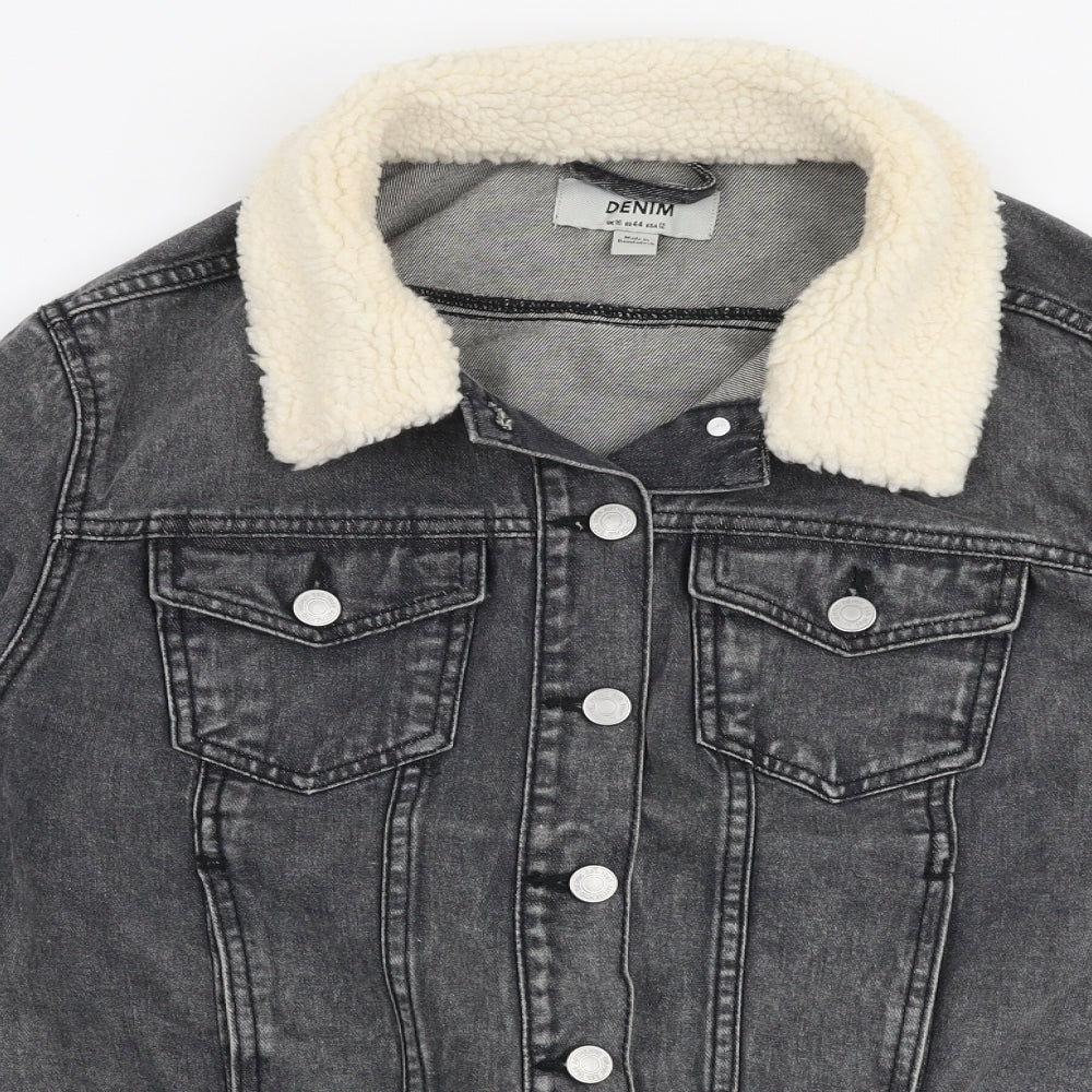 New Look Womens Grey   Jacket  Size 16  Button
