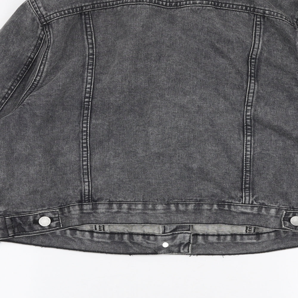 New Look Womens Grey   Jacket  Size 16  Button