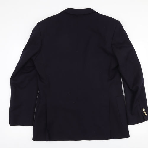 Michael Mayes Mens Blue  Wool Jacket Suit Jacket Size 40