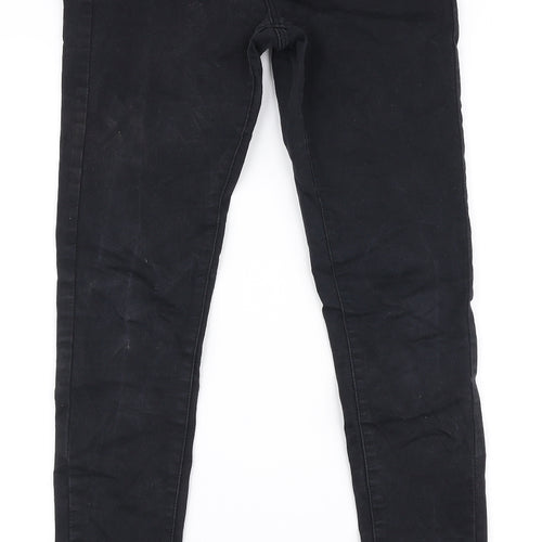 Denim Co Womens Black  Cotton Skinny Jeans Size 10 L32 in Slim Zip