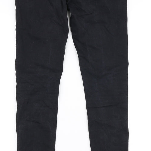 Denim Co Womens Black  Cotton Skinny Jeans Size 10 L32 in Slim Zip