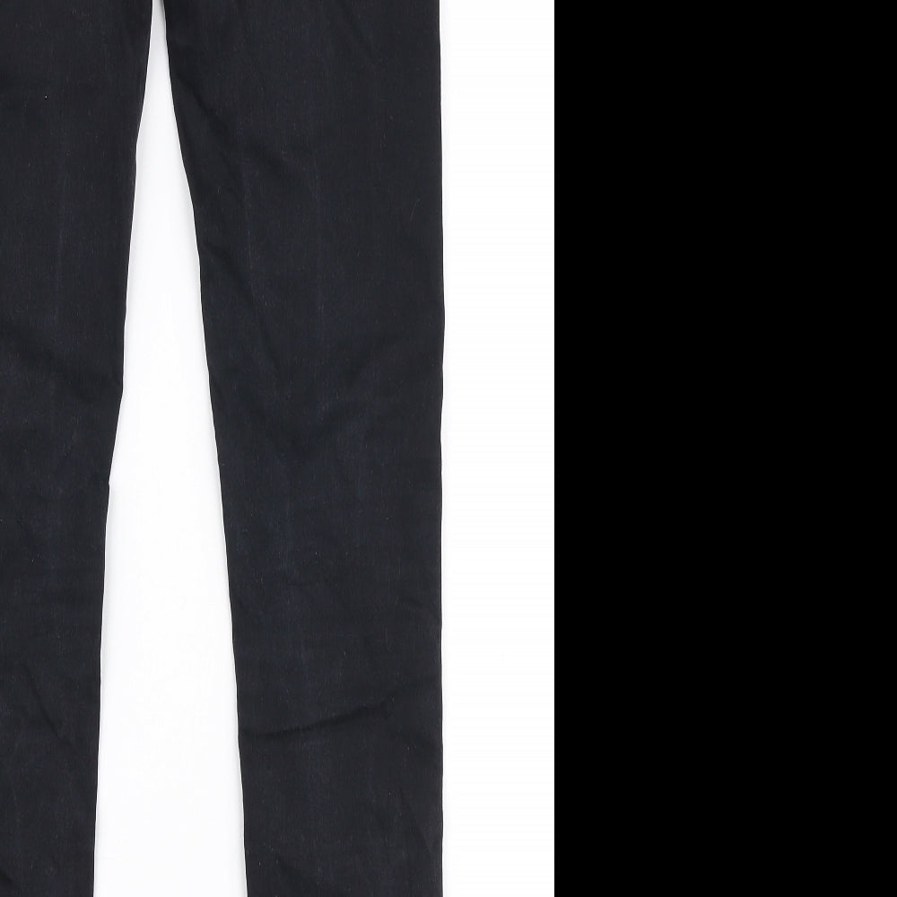 Denim Co Womens Black  Cotton Skinny Jeans Size 10 L32 in Slim Zip