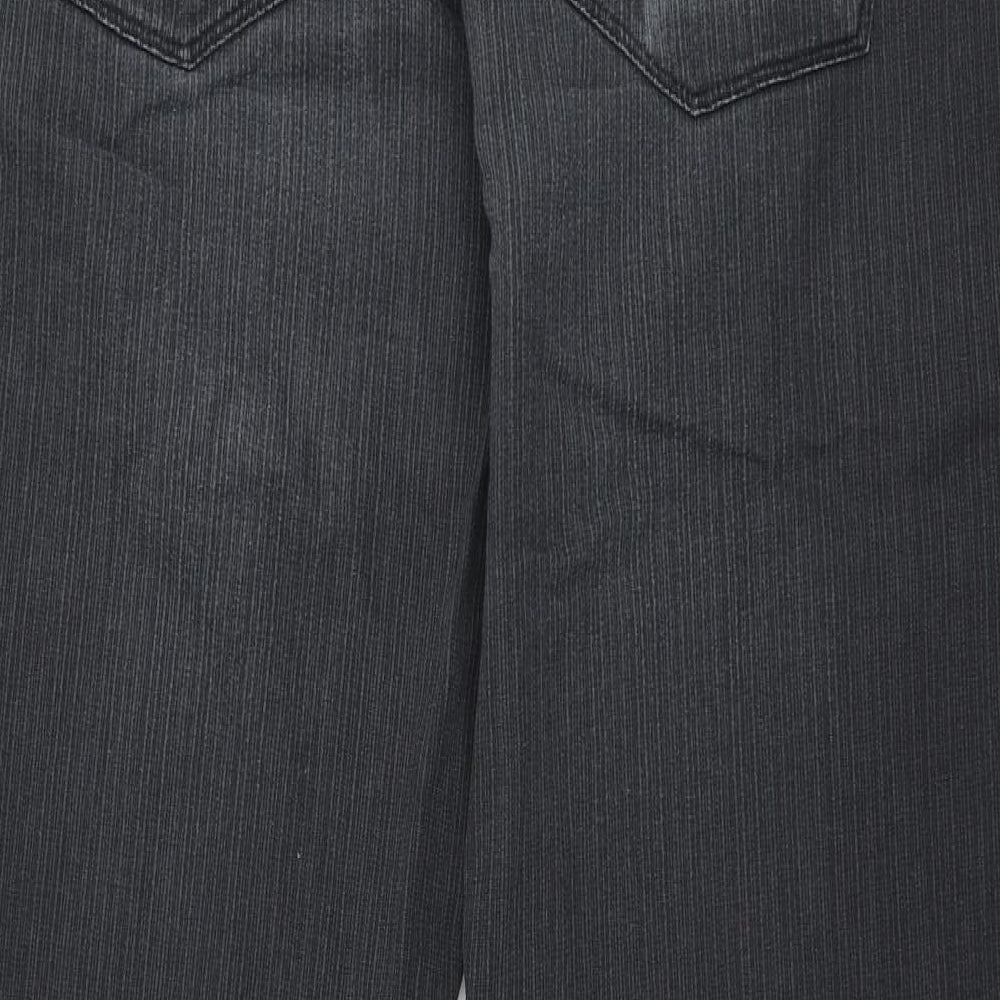 NEXT Mens Grey  Cotton Straight Jeans Size 34 in L29 in Regular Zip